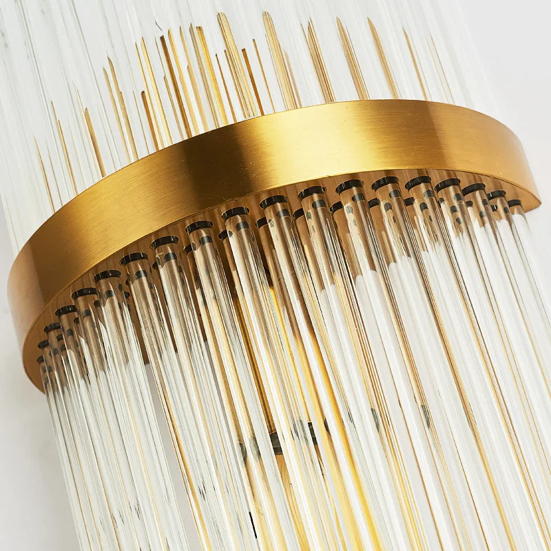 Gold Crystal LED Sconce Warm White 2700K