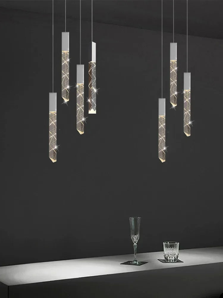 DecorBites™ Crystal LED Pendant Light: Luxury Lighting Fixture for Living Room, Bedroom, Hotel & Shop