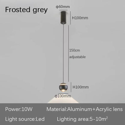 DecorBites™ LED Bedside Lifting Chandelier – Modern Minimalist Nordic Pendant Light for Home Décor