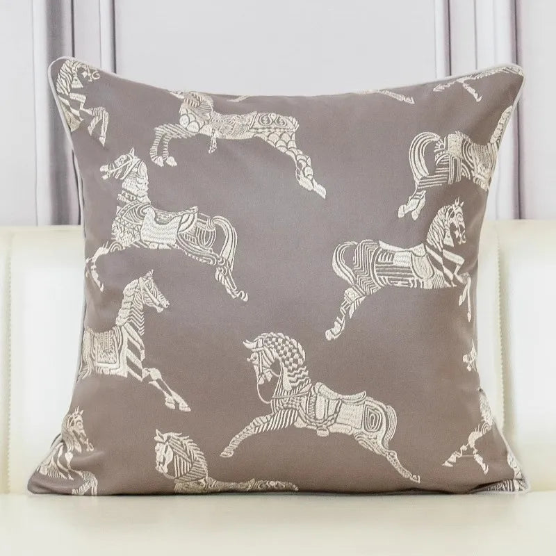 Gold Silk Jacquard Cushion