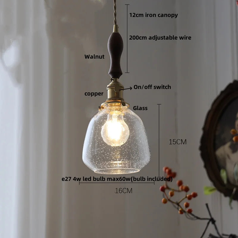 DecorBites™ Glass Globe LED Pendant Light - Adjustable Modern Nordic Hanging Fixture