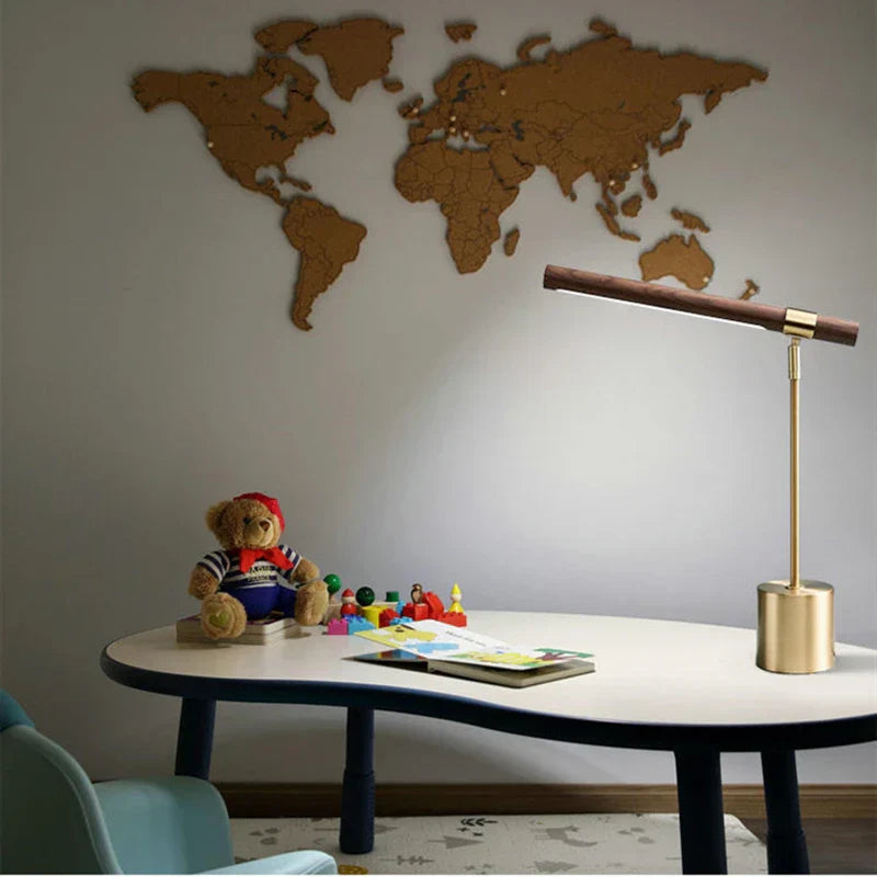 DecorBites™ LED Wood Table Lamp Modern Design for Home, Living Room, Bedroom - Italy Designer