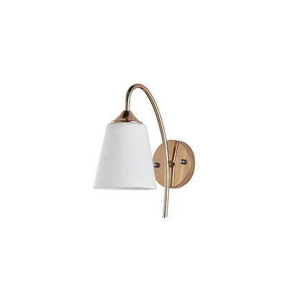 DecorBites™ Gold Glass Wall Lamp Bedroom Sconce for Hotel Living Room Aisle Staircase