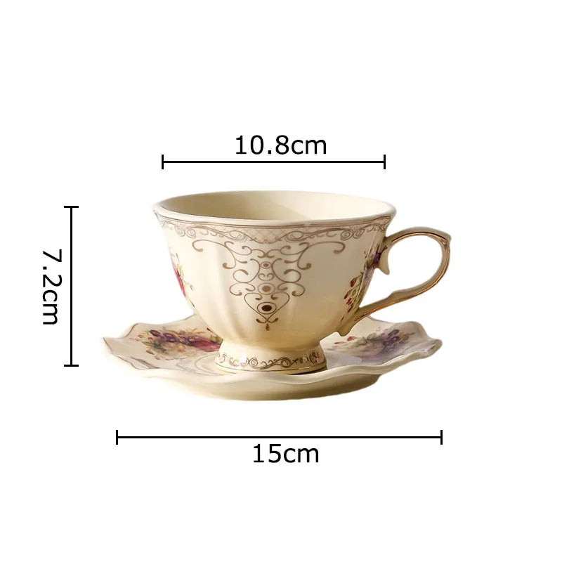 Gold Lace Ceramic Teacup