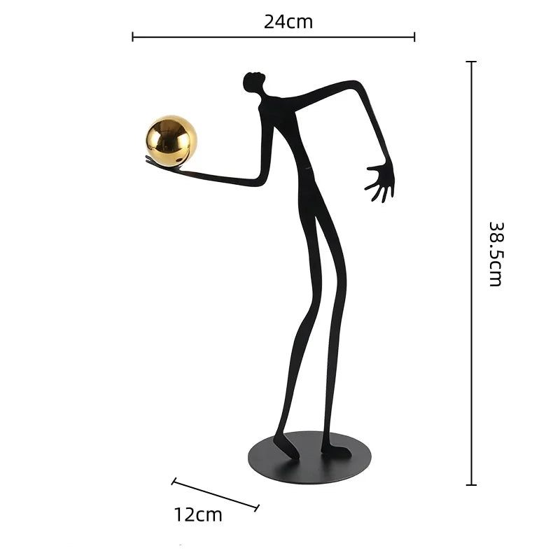 Gold Figure Metal Sculpture