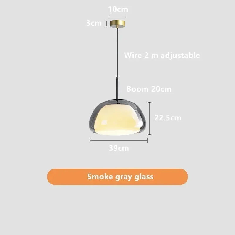 DecorBites™ Glass Jelly Pendant Lamp - Minimalist Luxury Design for Home Living Room