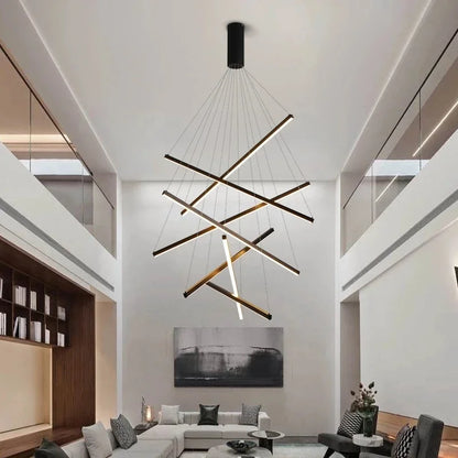 DecorBites™ LED Black Ceiling Chandelier for Kitchen Stair Hall Living Dining Room Fixture