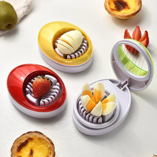 DecorBites™ Egg Cutter Slicer Easy Slice Kitchen Tool Fruit Slices Purple Clean