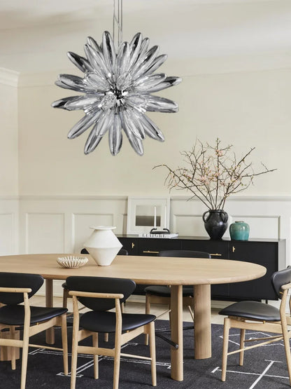 DecorBites™ LED Large Globe Chandelier with Glass Lampshades - Chrome or Gold Hardware