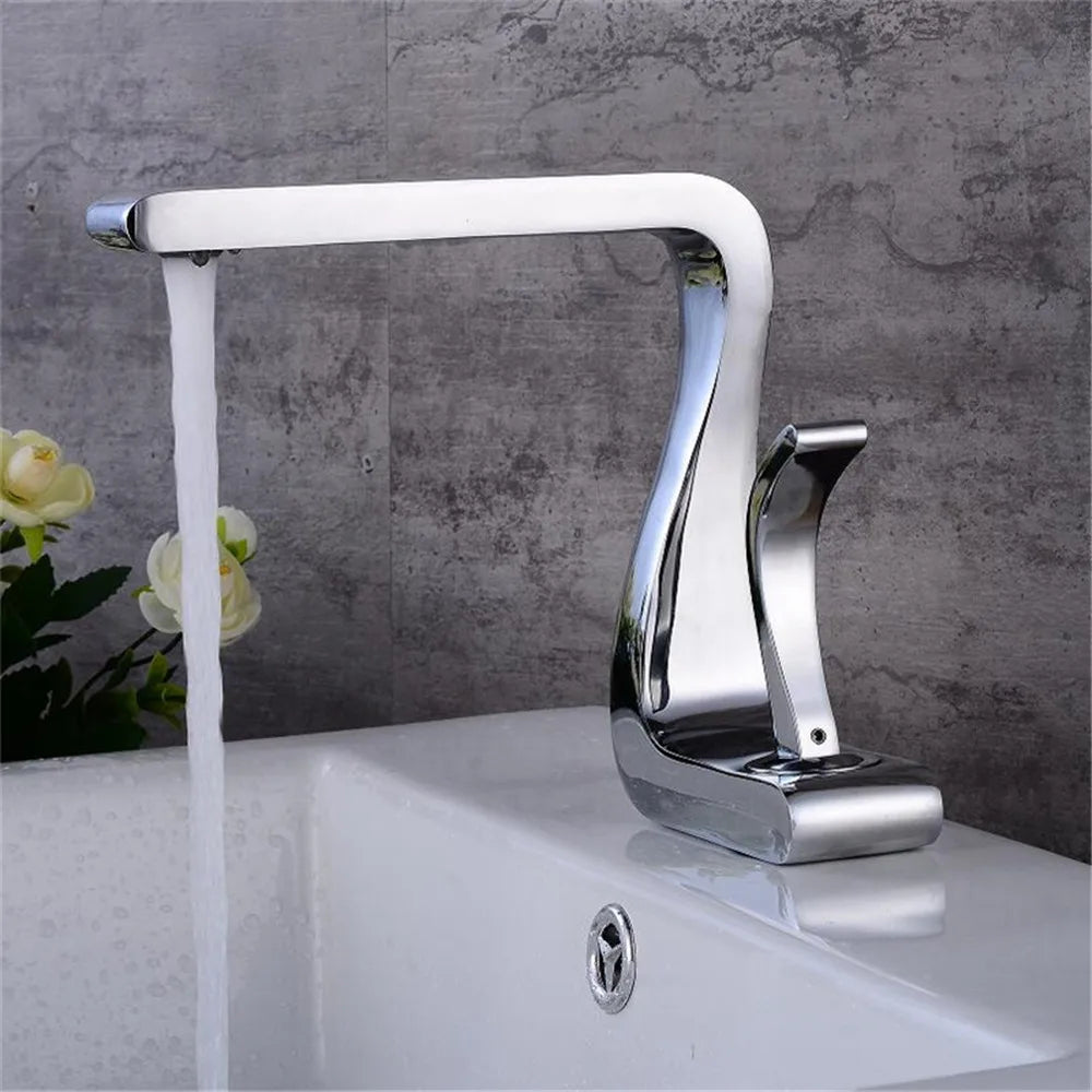 Brass Modern Basin Mixer