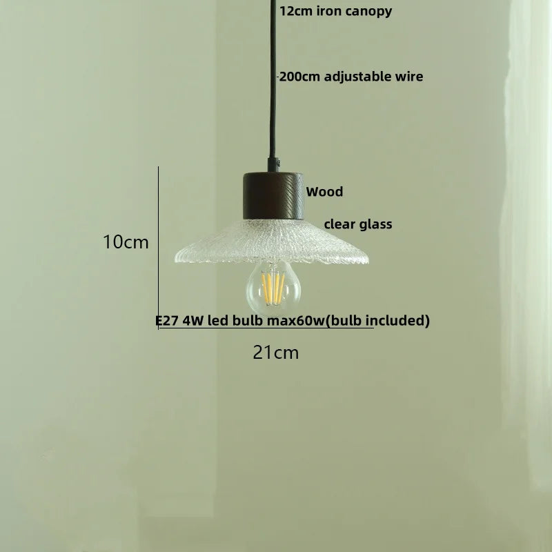 Amber Glass Wall Lamp Vintage Copper E27