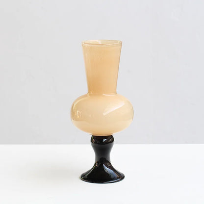 DecorBites™ Geometric Vintage Glass Vase for Home Decoration