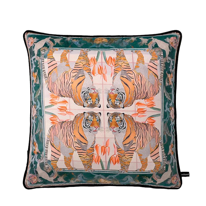 DecorBites™ Circus Horse Print Velvet Cushion Cover in Various Sizes