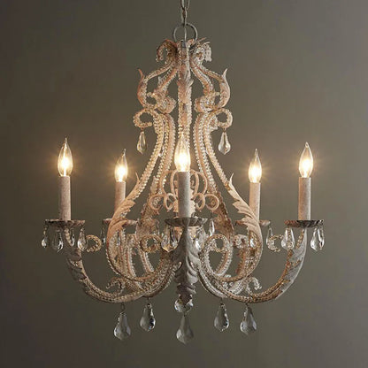 DecorBites™ Iron Crystal Chandelier for Living Room Dining Bedroom E14 Lighting