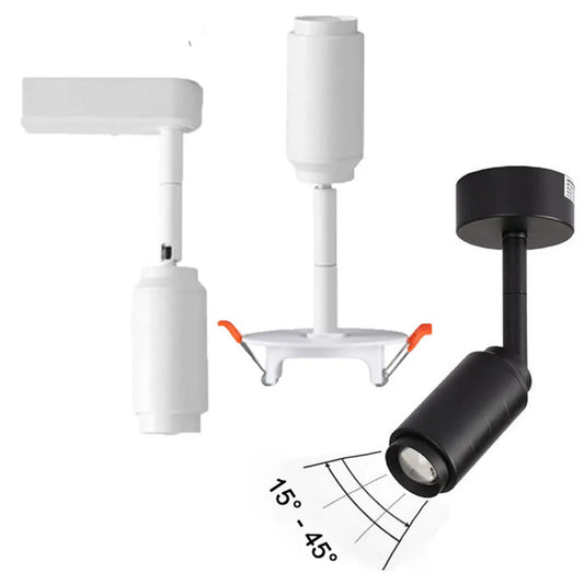 DecorBites™ Adjustable Beam LED Ceiling Lamp with Multi-Angle Track Lighting