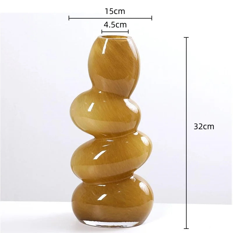 DecorBites™ Geometric Glass Vase Stackable Terrarium Home Decor Flower Arrangement Holder
