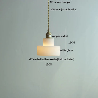 DecorBites™ Glass LED Pendant Lamp | Adjustable Nordic Hanging Light