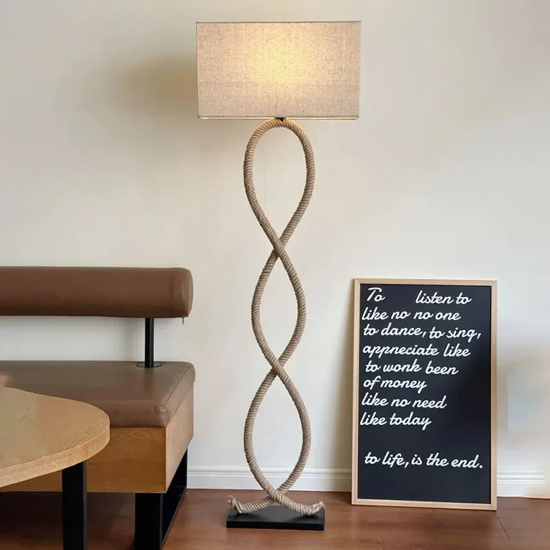 Hemp Rope Floor Lamp