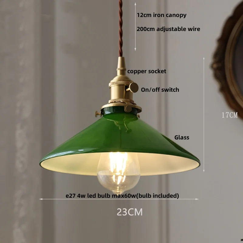 Green Glass LED Pendant