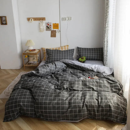 DecorBites™ Flowers Print Cotton King Size Bedding Set, Soft & Comfortable Duvet Cover Set