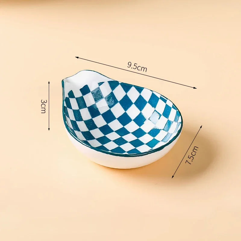 DecorBites™ Japanese Style Ceramic Sauce Plate Snack Dish Porcelain Tableware
