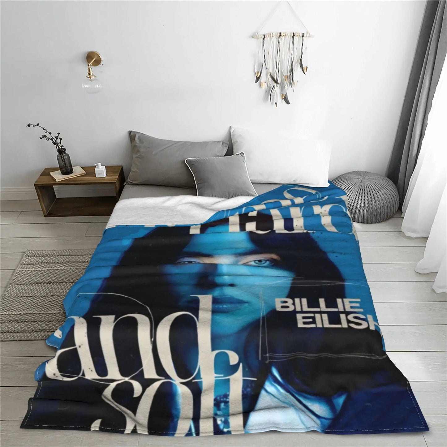 Wool Throw Blanket Soft Warm