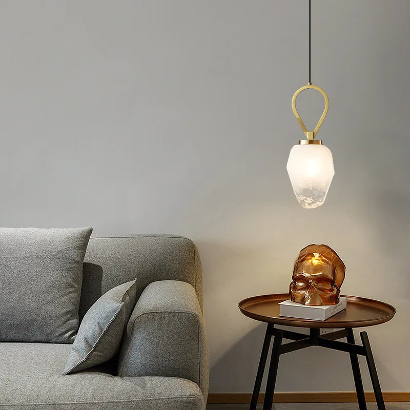 DecorBites™ Adjustable Brass Chandelier with G9 Bulb in Black Gold Copper for Kitchen & Restaurant