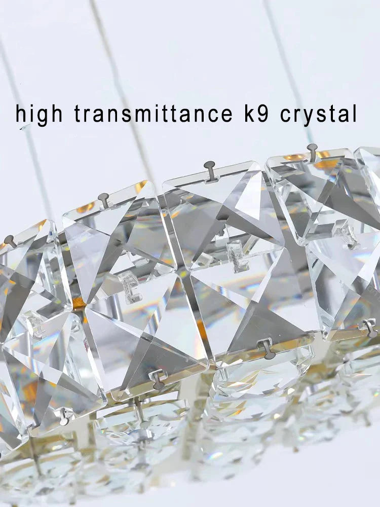 DecorBites™ Crystal Ring Chandelier - Color Changing LED Modern Luxury Hanging Lamp