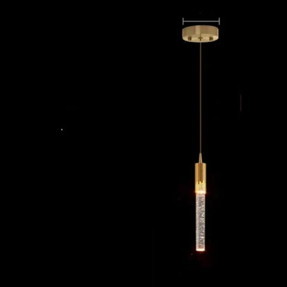 DecorBites™ Crystal LED Pendant Light: Modern Hanging Bar Lamp for Bedroom, Living Room, & Home Decor