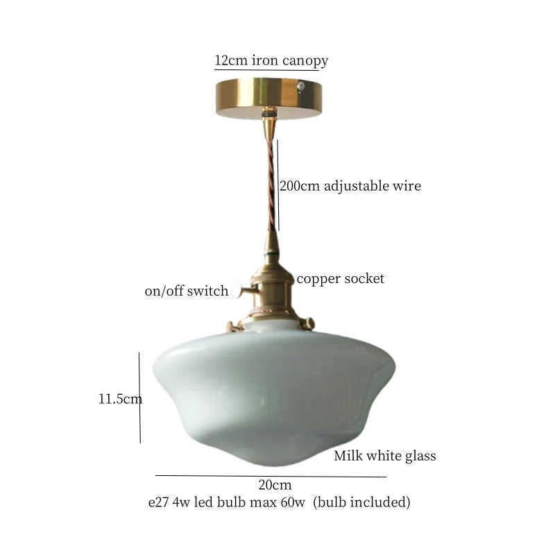 DecorBites™ Glass LED Pendant Lamp: Nordic Minimalism for Bedroom, Living Room, Kitchen & More