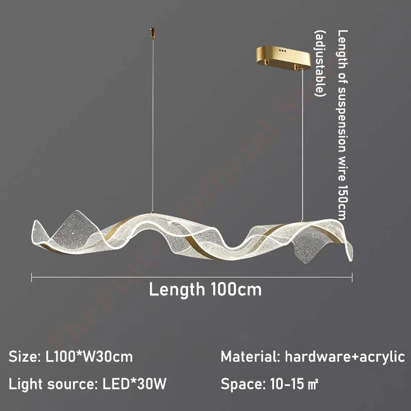 DecorBites™ Gold Acrylic LED Pendant Lamps - Nordic Design for Home Decor Lighting