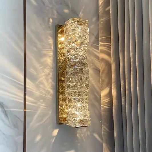 DecorBites™ Crystal LED Wall Light: Modern Luxury Sconce for Living Room, Aisle, Bedside