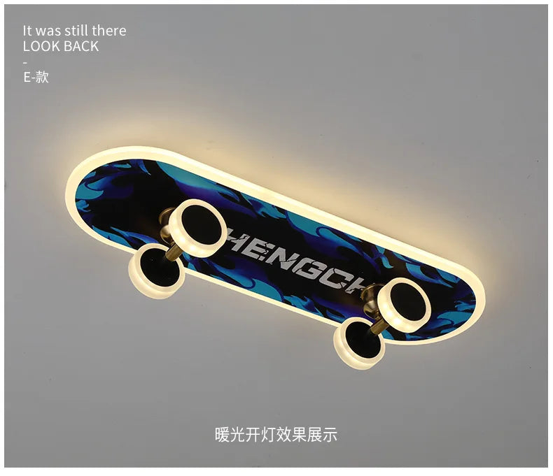 LED Skateboard Ceiling Light