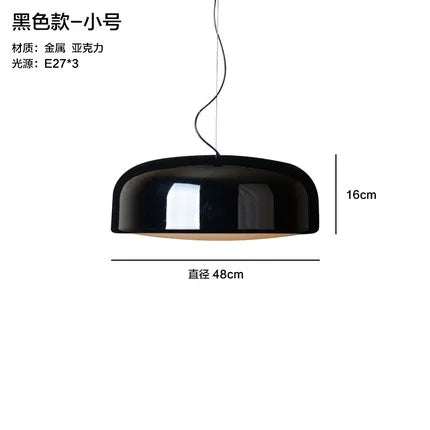 Black Nordic Pendant Light Glossy Dia60cm