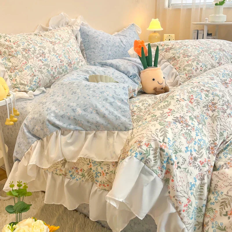 Floral Ruffle Bedding Set