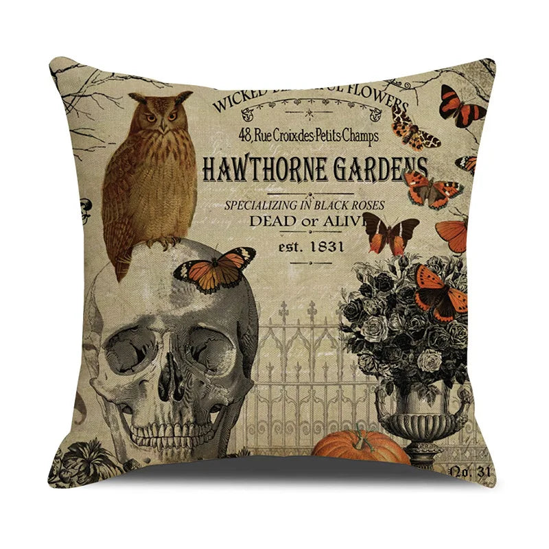 Pumpkin Witch Print Pillowcase