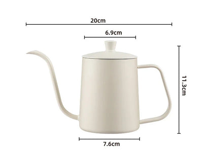 DecorBites™ Glass Coffee Maker Pot Barista Kettle Stainless Steel Strainer Pitcher