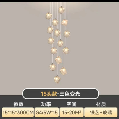 DecorBites™ Cube Chandelier Pendant Lights for Restaurant Loft Stairwell Bedroom Art Décor