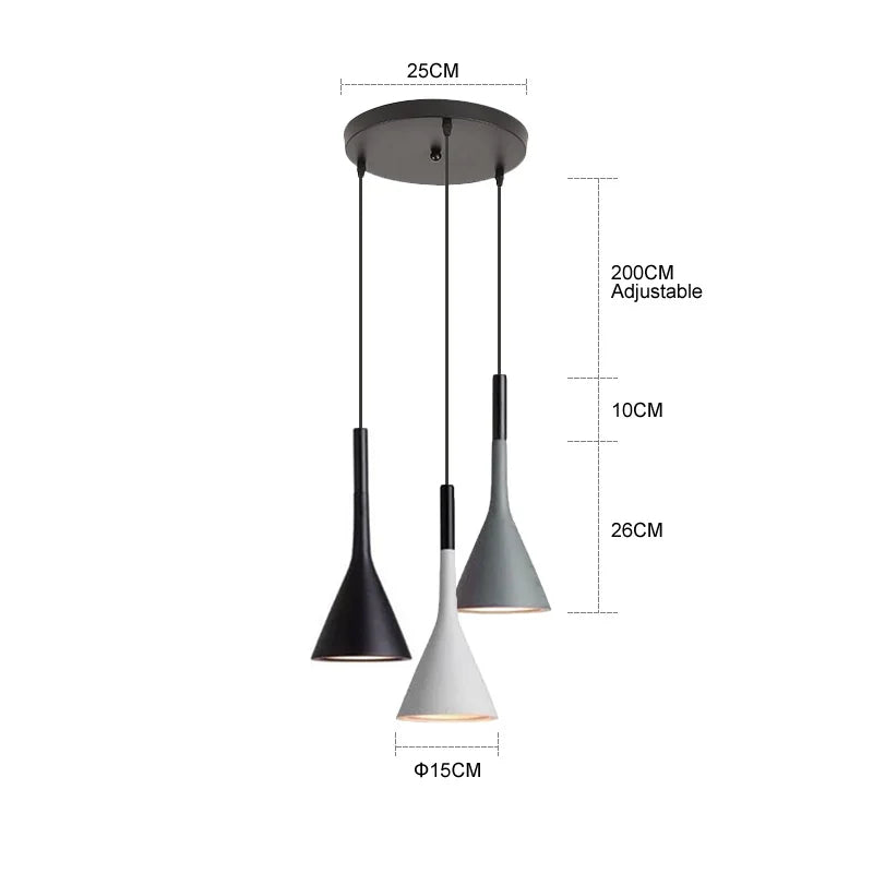 Chrome LED Pendant Trio