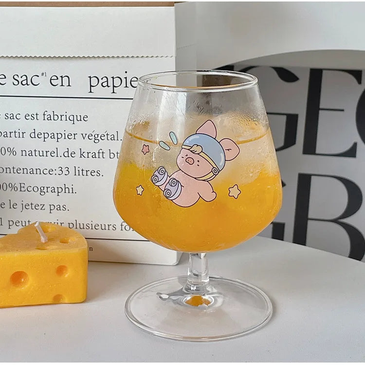 Glass Rabbit Juice Goblet