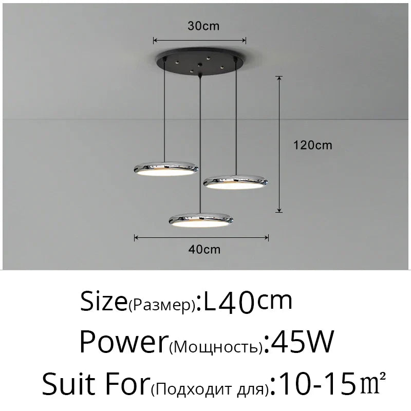 DecorBites™ Black Finish LED Pendant Lights for Home Decoration Indoor Lighting