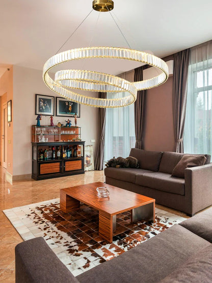 DecorBites™ Crystal LED Pendant Light Chandelier for Bedroom Living Room - Adjustable Ceiling Lamp