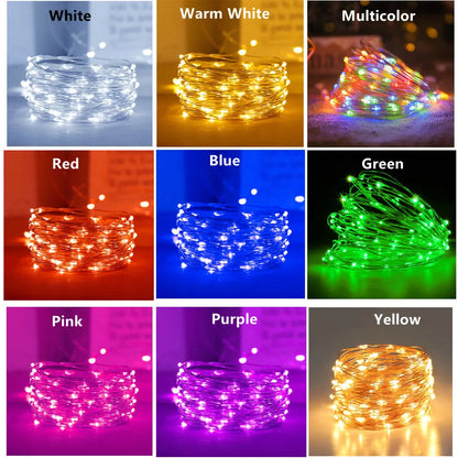 DecorBites™ Copper Wire Fairy Lights for Christmas Tree Wedding Party