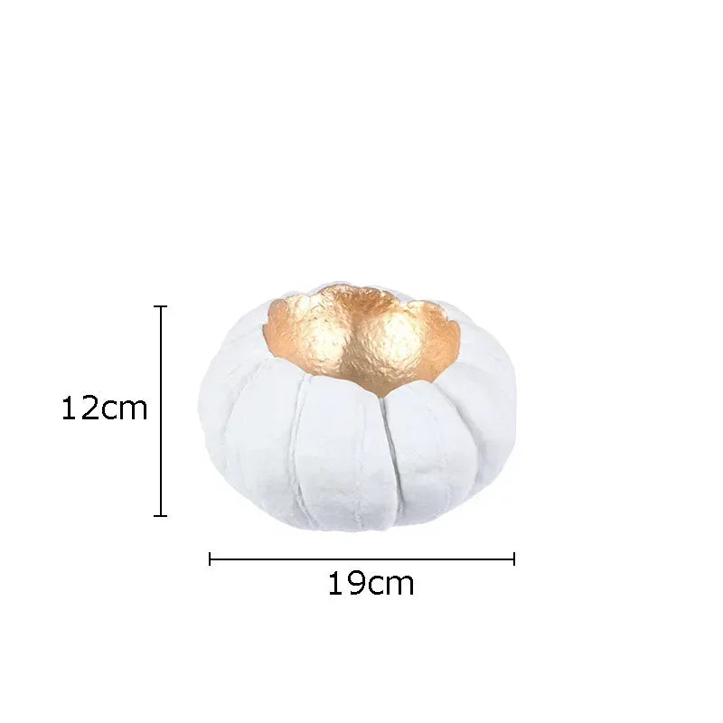 DecorBites™ Gold Pumpkin Resin Sculpture Ornaments Home Decor-Artistic Room Aesthetics