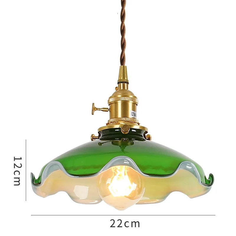 Green Vintage Pendant Light Japanese-America Style