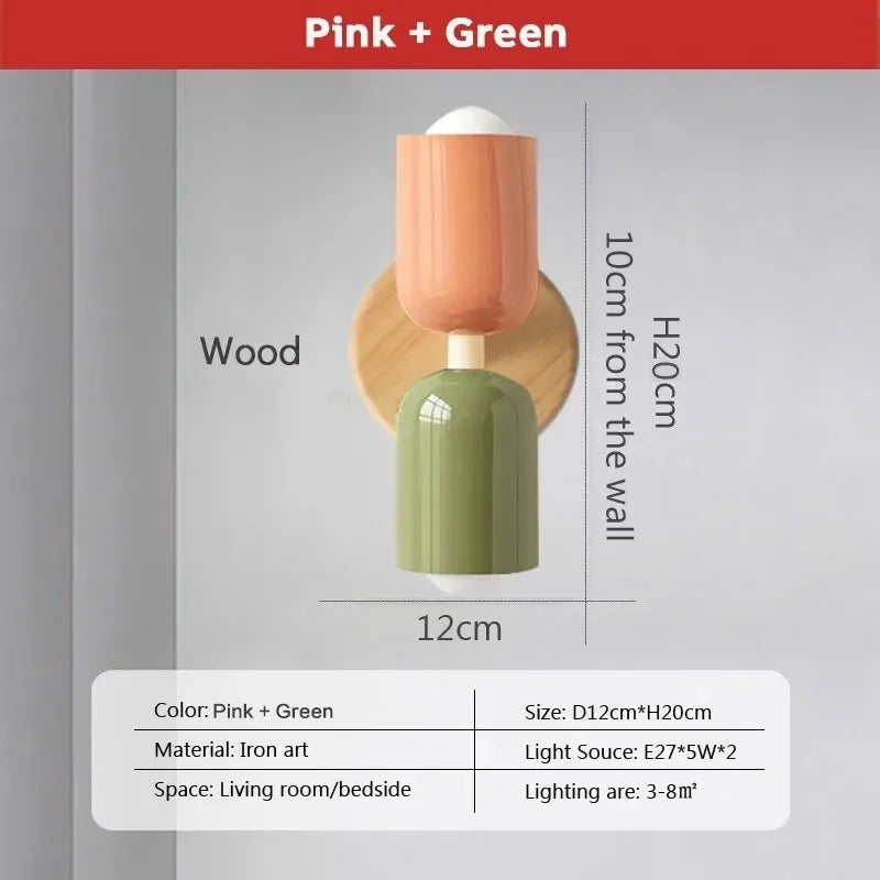 DecorBites™ Cream Zipper Wooden Wall Lamp: Minimalist Nordic Design for Bedroom, Living Room Illumination