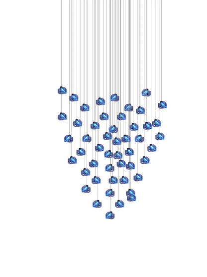 DecorBites™ Crystal Cube Pendant Light: Modern Designer Chandelier for Home & Hotel Settings