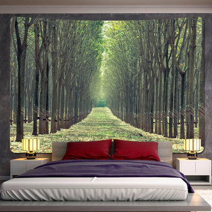 DecorBites™ Forest View Tapestry: Psychedelic Mandala Wall Decor & Beach Towel