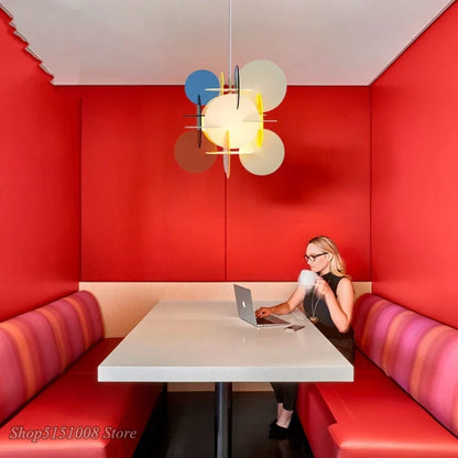 DecorBites™ LED Acrylic Pendant Lights: Nordic Creative Splice, Colorful for Living Room & Children's Room