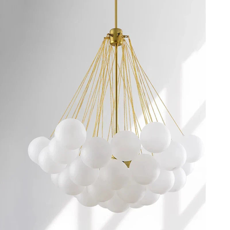 White Frosted Glass Chandelier